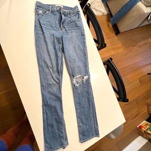 Curve Love Ultra High Rise 90s Slim Straight Jean 27 Long